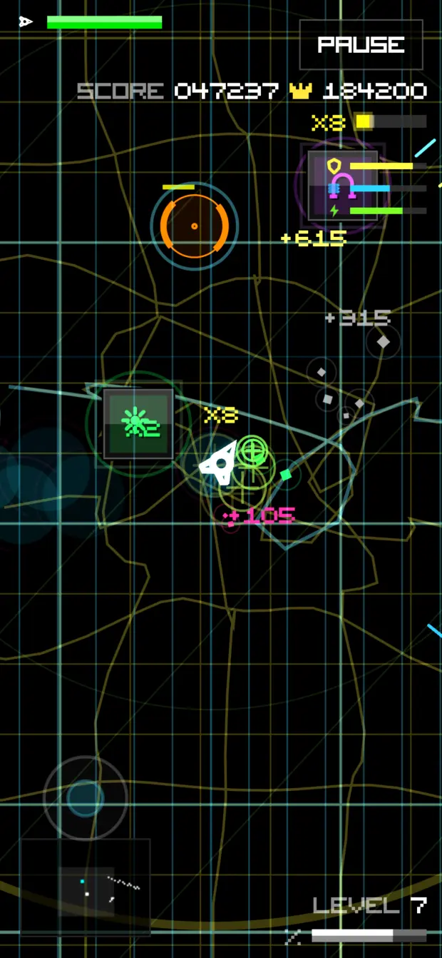 Orbit Blast product interface. Power-ups, hazards, and score pressure add depth to short sessions.