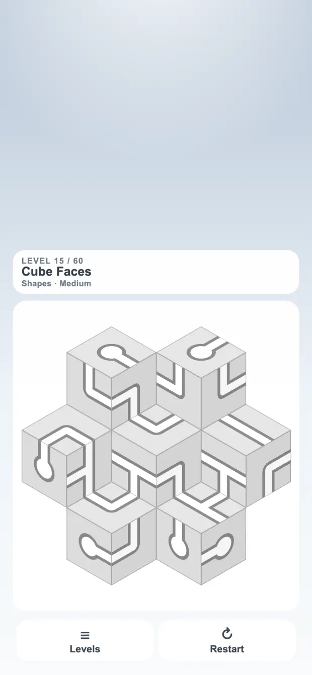 Path Puzzle product interface. Daily levels create repeat play around one consistent rule.
