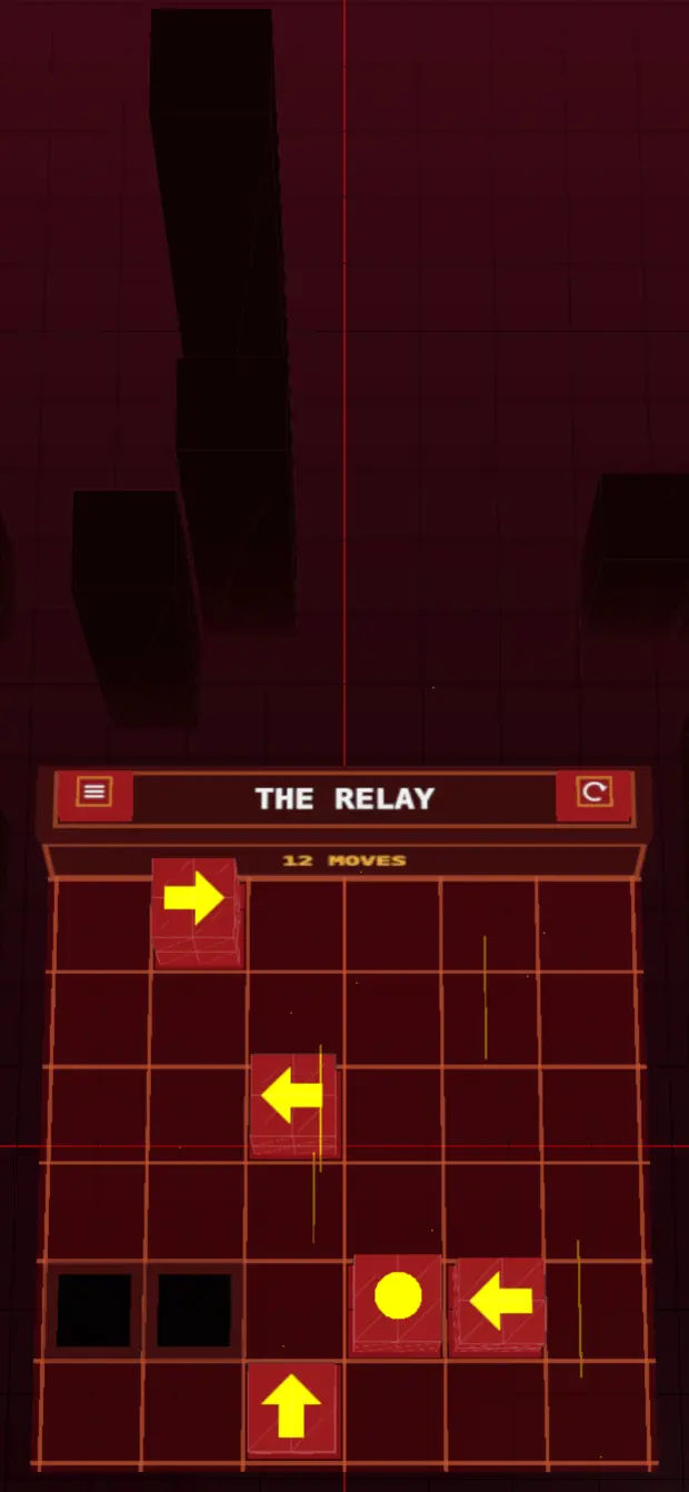 Push Puzzle product interface. Later levels combine movement and chain reactions without visual clutter.